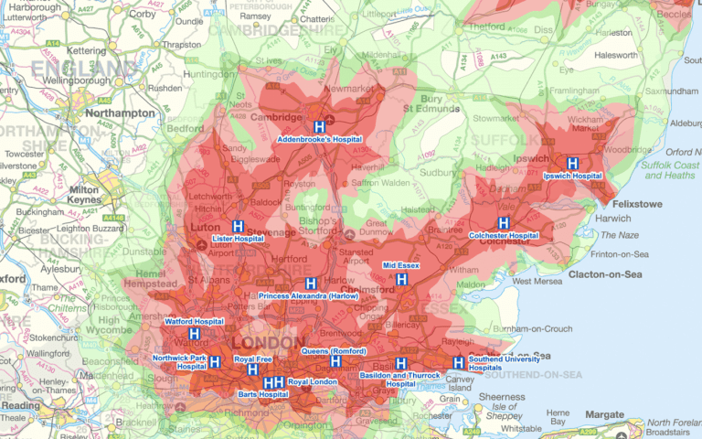 NHS Drive-time Analysis