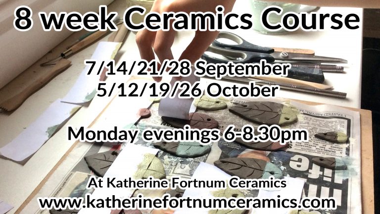 8 week ceramics course september october 2020 at Katherine Fortnum Ceramics 768x432